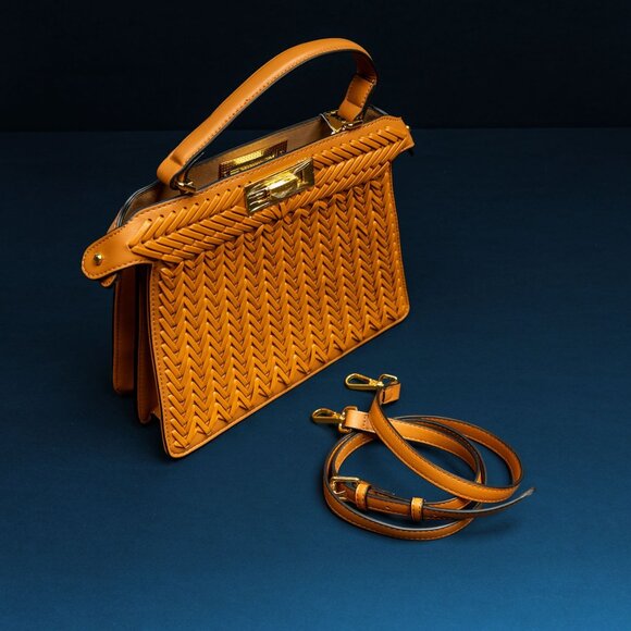 Verano Hill Dianne Woven Leather Handbag – Brown – NWOT - Picture 3 of 7